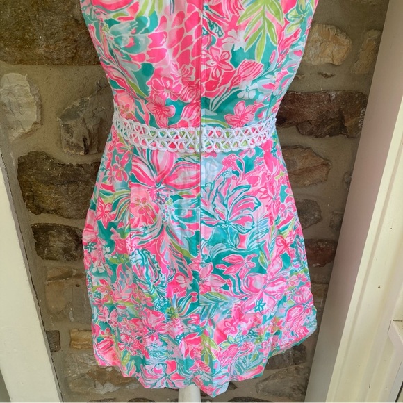 Lilly Pulitzer Franci High Collar Dress In Multi Hot On The Scene Womens 8 $198 - Picture 10 of 13